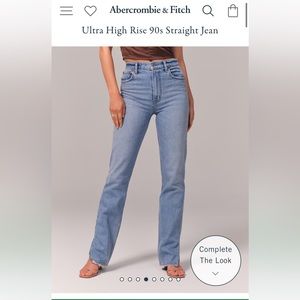 A&F 90s Straight Ultra High Rise Jeans